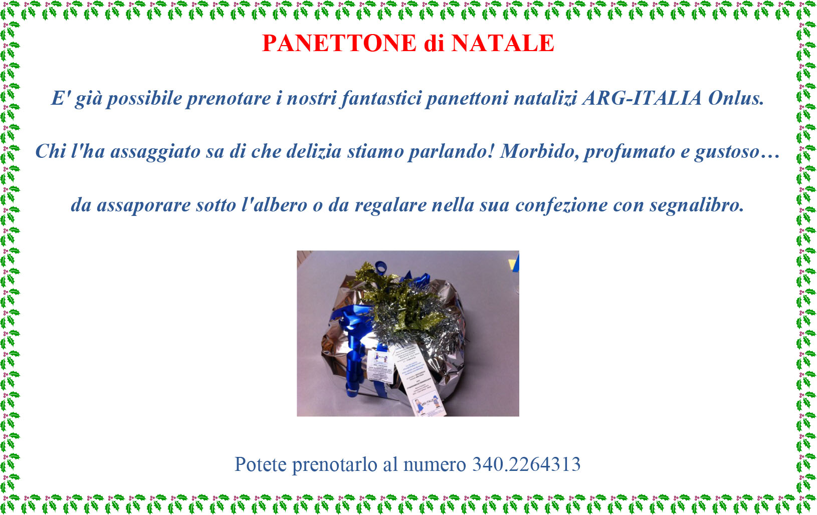 Panettone ARG-Italia Onlus